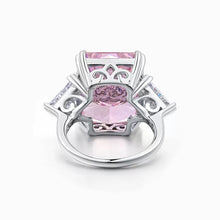 High Carbon Diamond Pink Ice-Cut Ring in S925 Sterling Silver – Large Carat Statement Ring