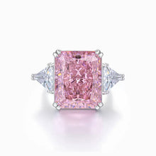 High Carbon Diamond Pink Ice-Cut Ring in S925 Sterling Silver – Large Carat Statement Ring