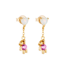 14K Gold Plated S925 Bear Earrings