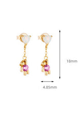 14K Gold Plated S925 Bear Earrings