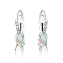 Natural Ethiopia Opal Hand Made 925 Sterling Silver Earrings