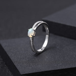 Natural Ethiopia Opal 925 Sterling Silver Ring