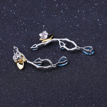 Natural Topaz Gold Plated 925 Sterling Silver Earrings