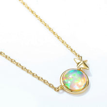 14K Gold Natural Opal Necklace