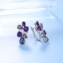 Natural Gem Stone Earrings 925 Sterling Silver