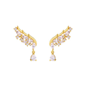 14K Gold Plated Sterling Silver Cubic Zirconia Earrings