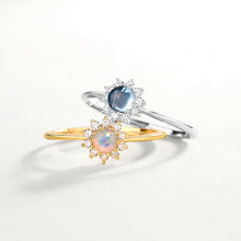 14K Gold Plated Opal Natural Topaz Cubic Zirconia Ring