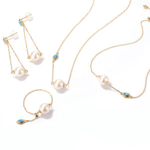 Dorra Jolla 18K Gold Opal Pearl Necklace