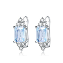 Natural Sky Blue Topaz 925 Sterling Silver Earrings