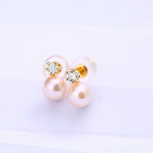 DorraJolla 14K Gold Freshwater Pearl Cubic Zirconia Earrings