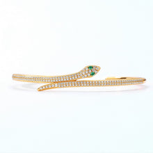 14K Gold Plated 925 Sterling Silver Snake Bangle