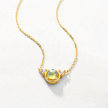 14K Gold Natural Opal Necklace