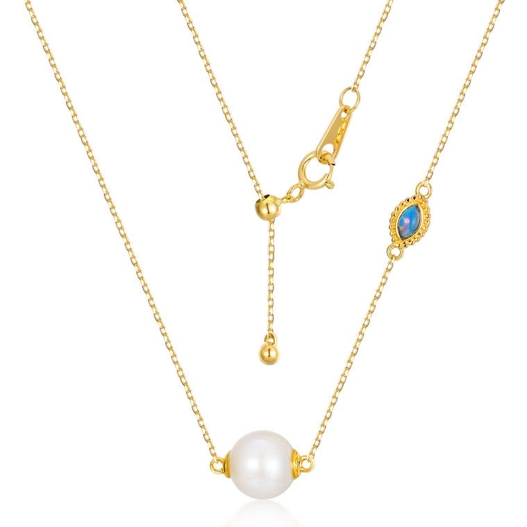 Dorra Jolla 18K Gold Opal Pearl Necklace