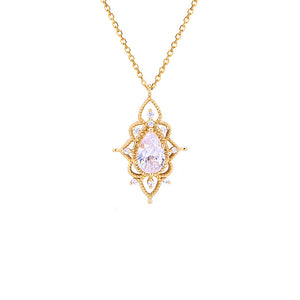 DorraJolla 14K Yellow Gold Plated 925 Sterling Silver Cubic Zirconia Necklace