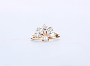 14K Gold Plated 925 Sterling Silver Cubic Zirconia Ring