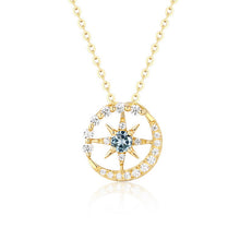 DORRA JOLLA 14K Gold Natural Swiss Blue Topaz Necklace