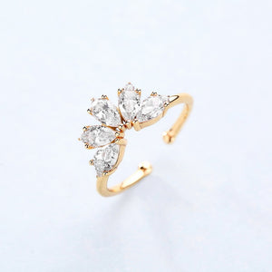 14K Gold Plated 925 Sterling Silver Cubic Zirconia Ring