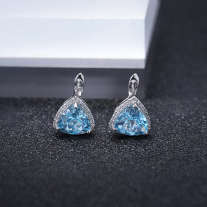 Natural Topaz 925 Sterling Silver Earrings